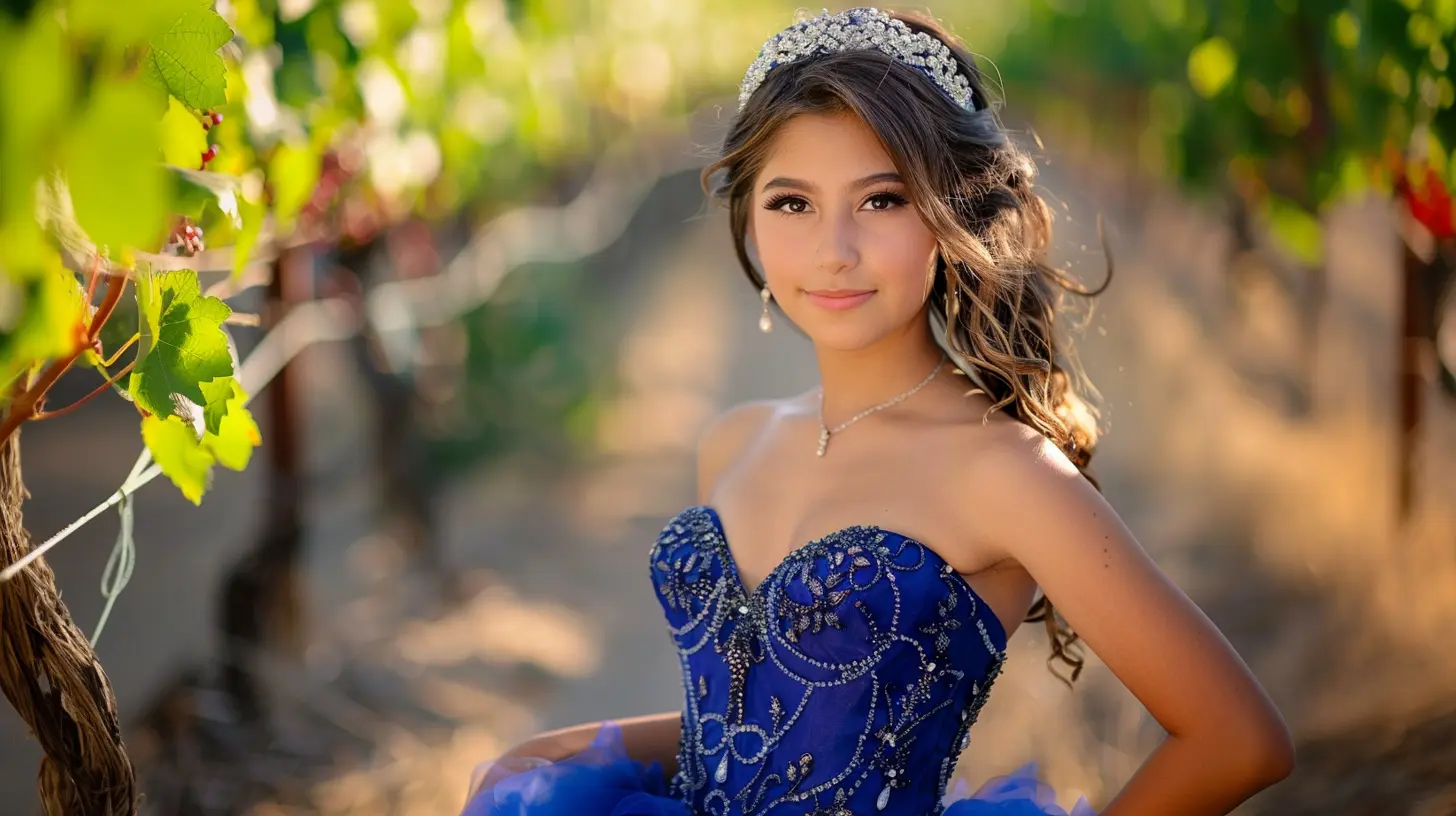 royal blue quince dress photo shoot