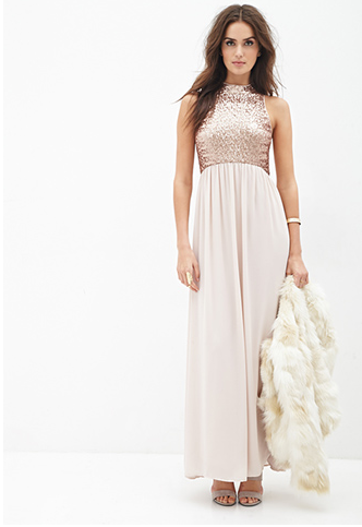 Forever 21 Sequined Chiffon Maxi Dress $29.90