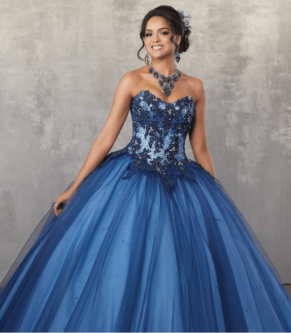 6 vestidos de quinceañera en tonos azules