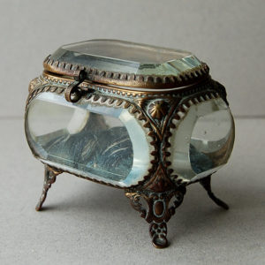 table Beveled Glass Jewelry Box