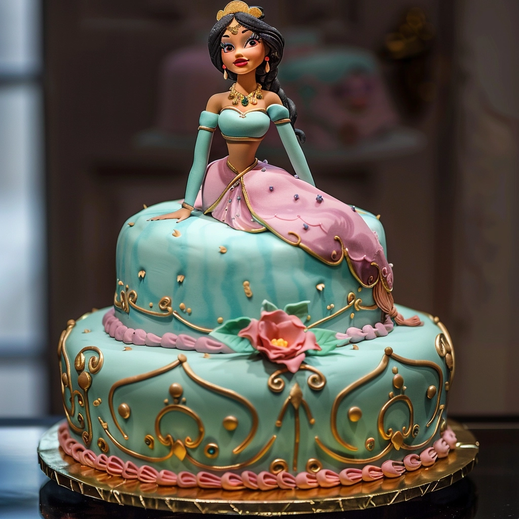 princess jasmine disney quinceanera cake