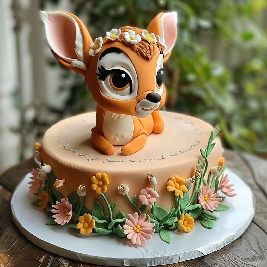 Pastel de Bambi para Quinceañera