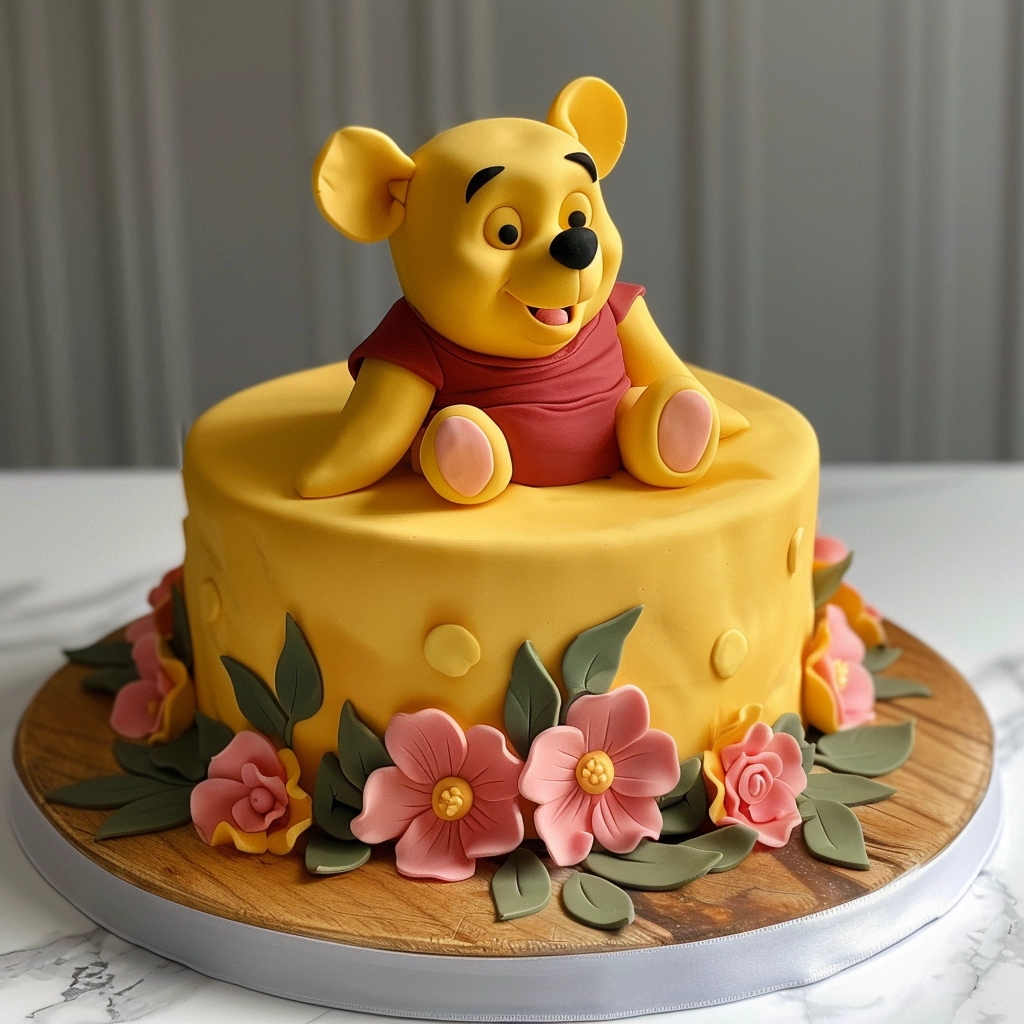 Pastel de Winnie the Pooh para Quinceañera