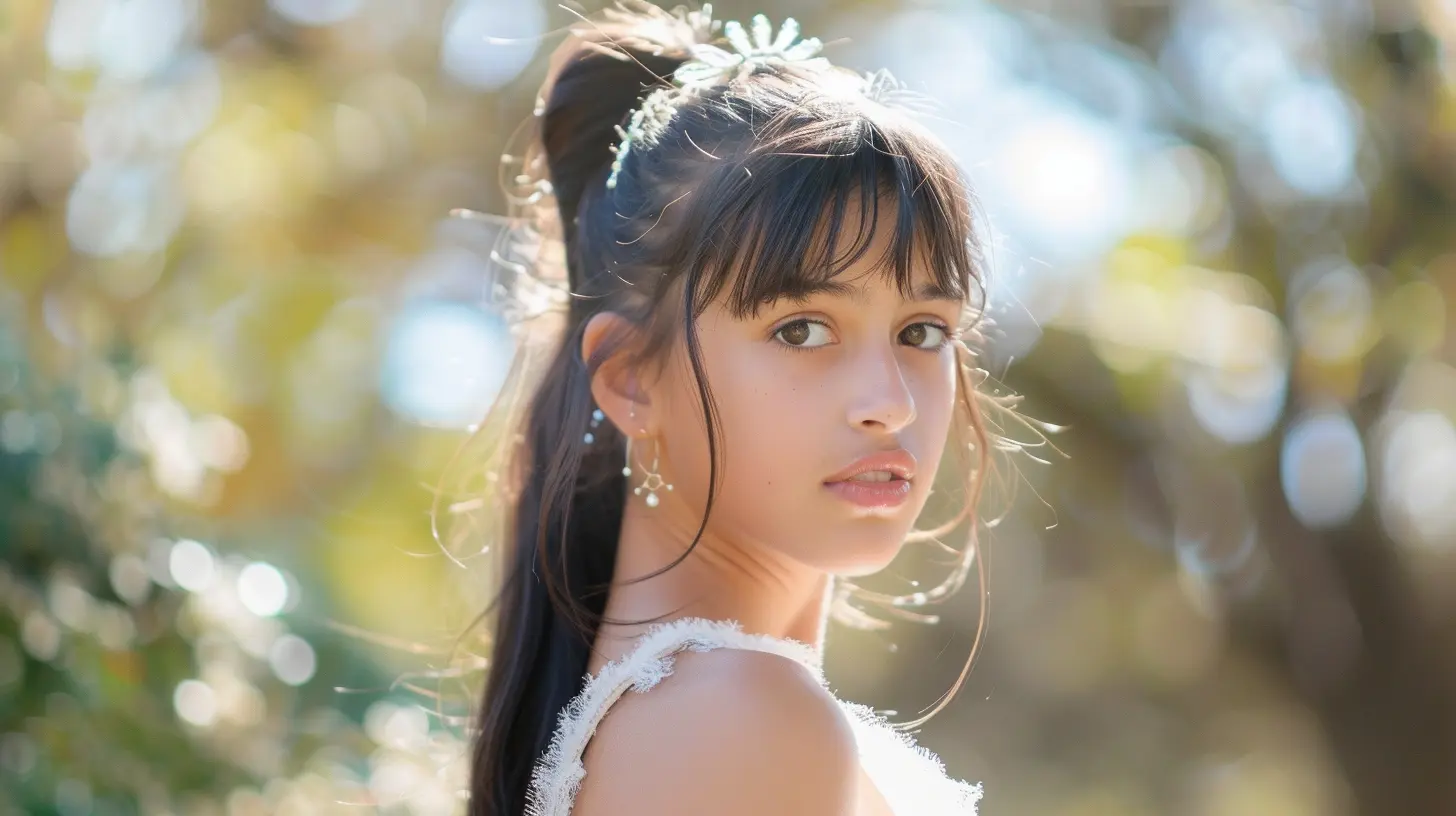 ponytail with bangs quince hair