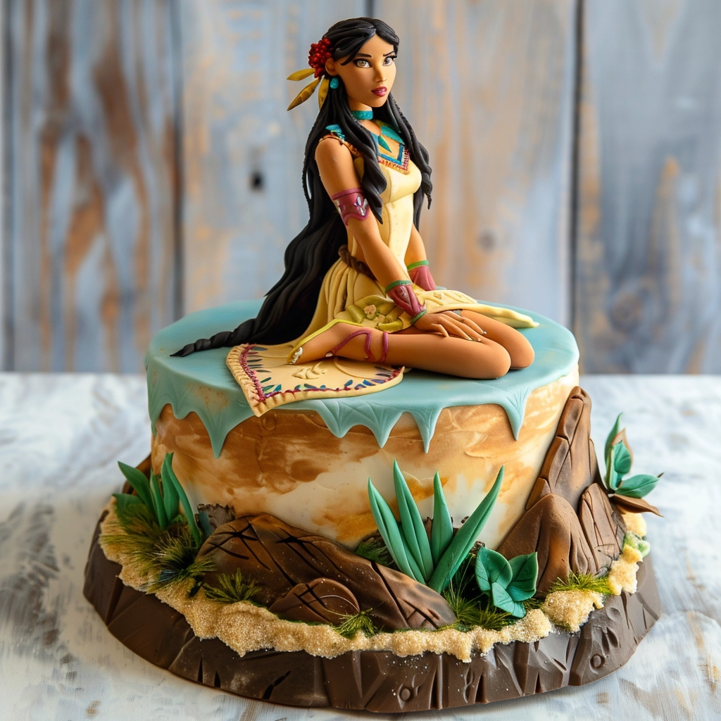 Pastel de Pocahontas para Quinceañera
