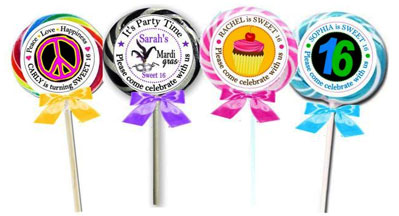 Invitations made of candy