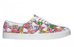 Quinceanera-themed Vans X Hello Kitty Sneakers on a white background