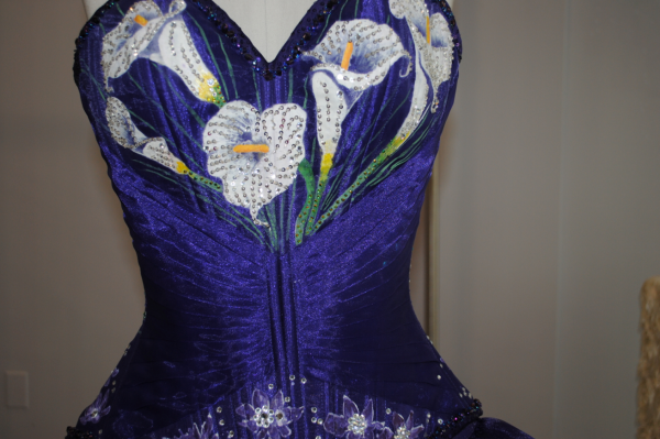 Detail of one of the designer&rsquo;s gowns.