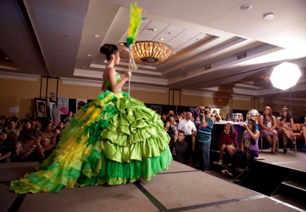 Vestido verde de Raul Corona