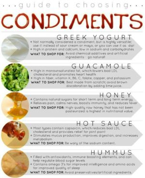 Healthy condiment options