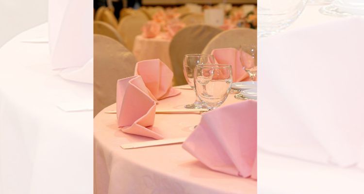 Pink table setting