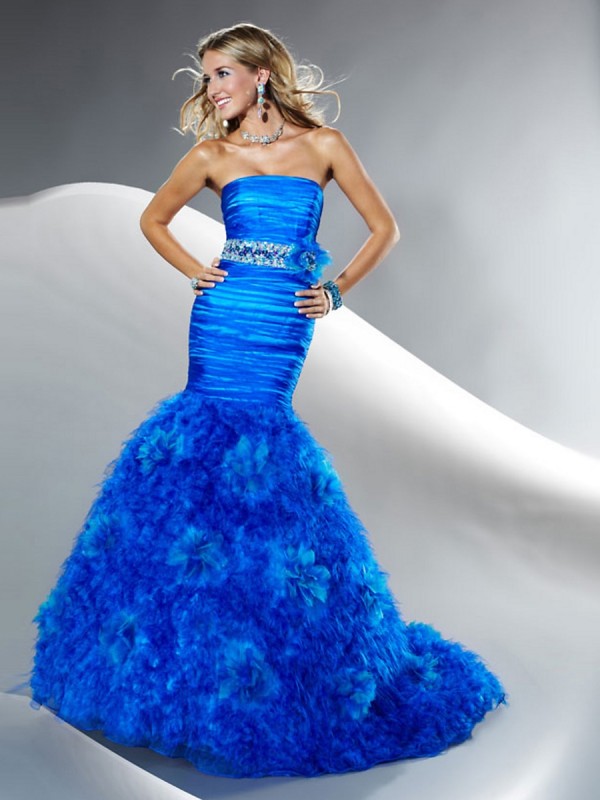 Royal blue mermaid dress