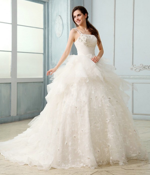 One Shoulder Ball Gown, Courtesy of Quinceanera Gown