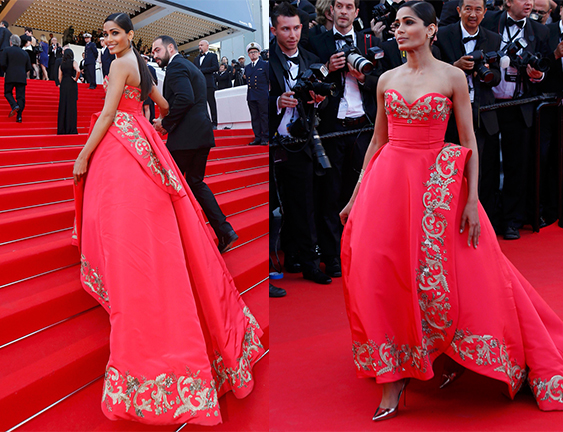 Freida Pinto in Oscar De La Renta gown. (via: raishma.co.uk)