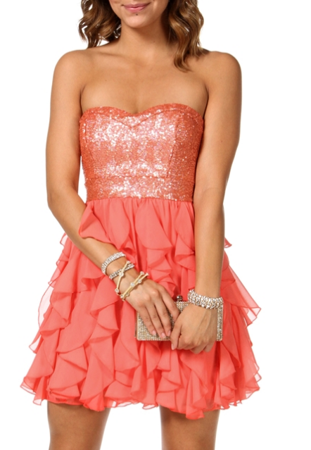 Windsor Store Claret-Strapless Short Dress $99.90