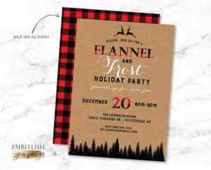 A Quinceanera party invitation with a reindeer on it