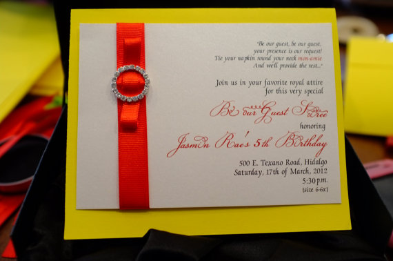 orange Wedding Invitation