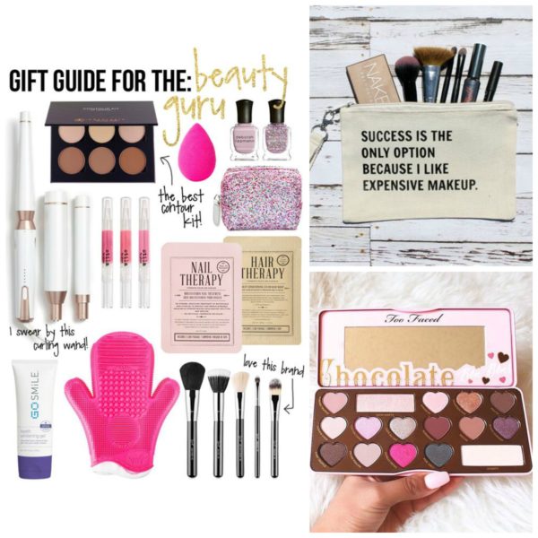 A Quinceanera-themed beauty gift, featuring a gift guide for the beauty junk