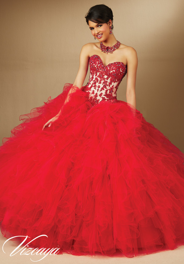 vestidos rojos para quinceañera