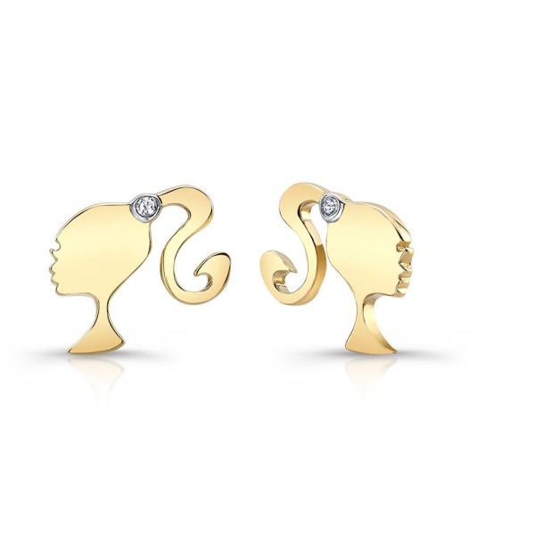 A pair of Quinceanera earrings featuring a woman's face