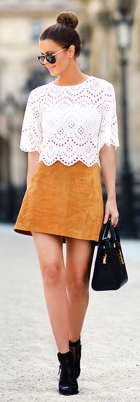 suede brown skirt 1
