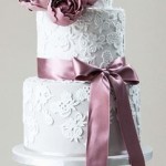 Quinceanera cake, a white Quinceanera cake with pink flowers on top