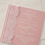A colorful Quinceanera invitation featuring limes and flowers with a paper fashion theme.
