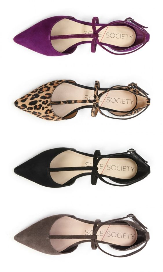 suede pointed flats