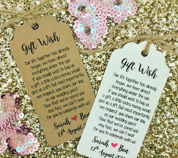 An image of a Quinceañera with petals and a gift tag with a poem attached to it.