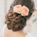 Quinceanera Hairstyles with Flowers