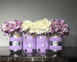 purple table decorations Floral design