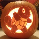A Quinceanera themed image of a pumpkin carved to look like a turtle
