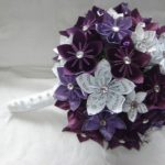 Quinceanera flower bouquet, a bridal bouquet with purple and white flowers