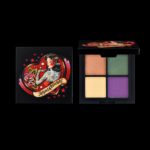 Quinceanera makeup: Reina Rebelde Bold Lip Color Stick, a palette of makeup and a woman