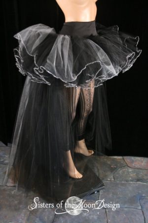 Quinceanera gown Costume, a mannequin dressed in a black tutu skirt