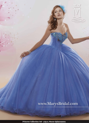 marys bridal quinceañera dress blue