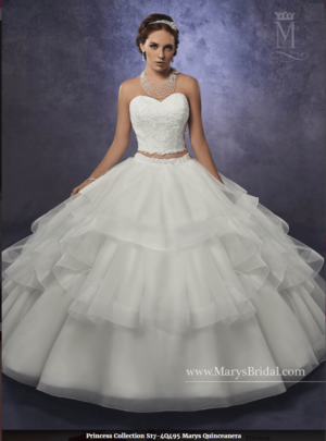 marys bridal quinceañera dress white
