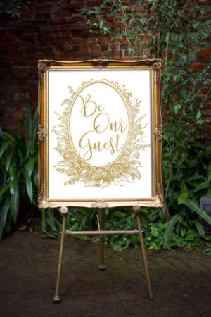 beauty and the beast wedding signs Black wedding