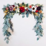 A quinceanera wreath Garland, a floral arch made of leaves and flowers