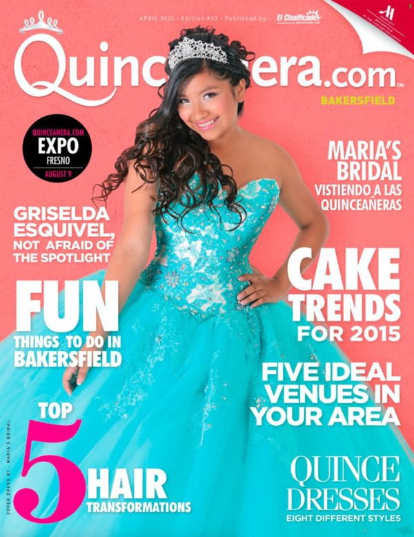 Griselda Esquivel featured in Quinceanera.com Magazine, April 2015