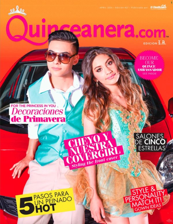 Lizeth Hernandez featured in Quinceanera.com Magazine, February 2014