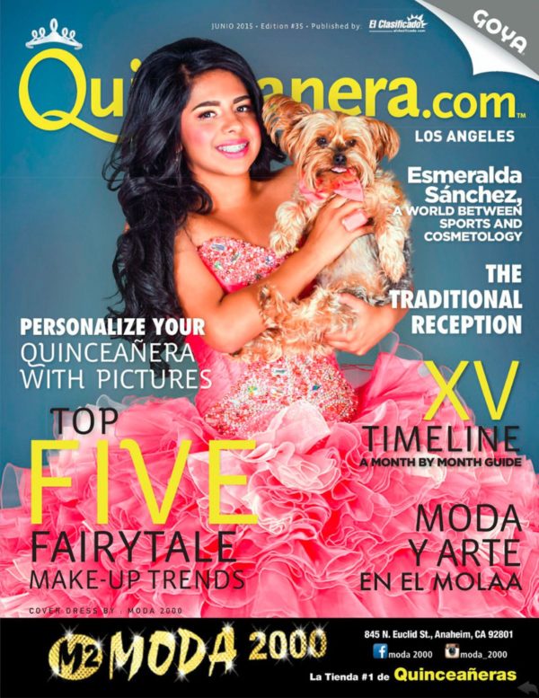 Esmeralda Sanchez featured in Quinceanera.com Magazine, June 2015