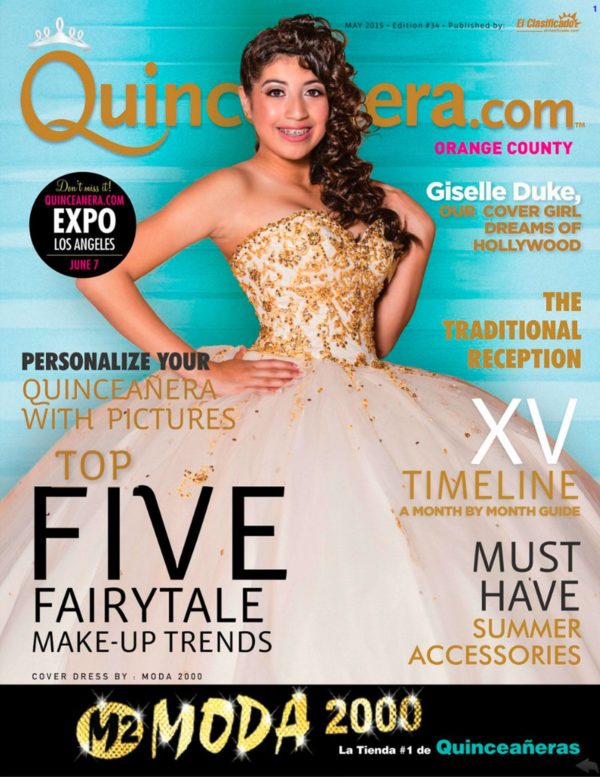 Giselle Duke featured in Quinceanera.com Magazine, May 2015