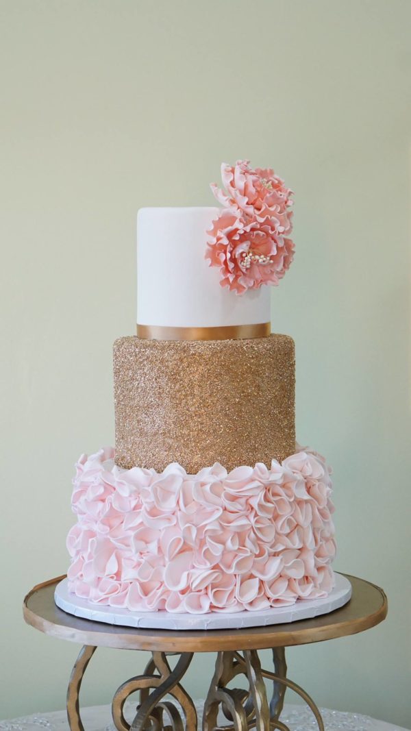 Pink & Gold Quince Cake