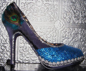 cobalt blue High-heeled shoe