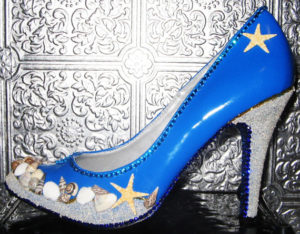 cobalt blue High-heeled shoe
