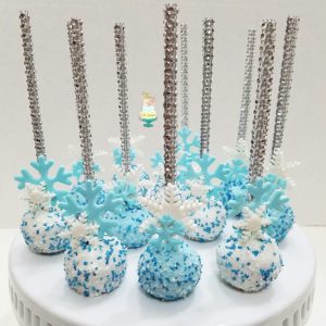 Quinceanera cake, a cake with blue and white frosting on top of it