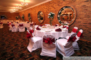 Taqueria Mamacita's Banquet, a banquet room set up for a formal Quinceanera event