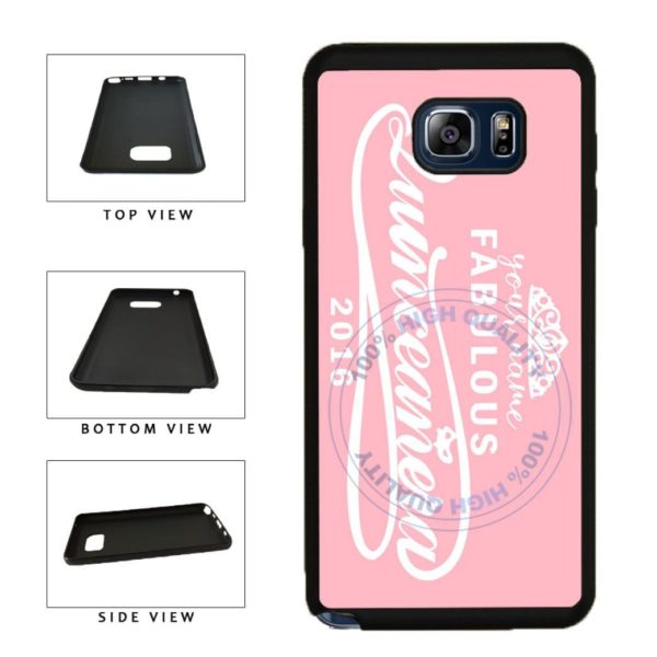 Quinceanera: A pink samsung s6 mobile phone case with the name of the company