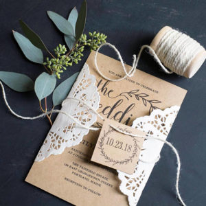 Quinceanera invitation ideas, a Quinceanera invitation with twine and a spool of twine